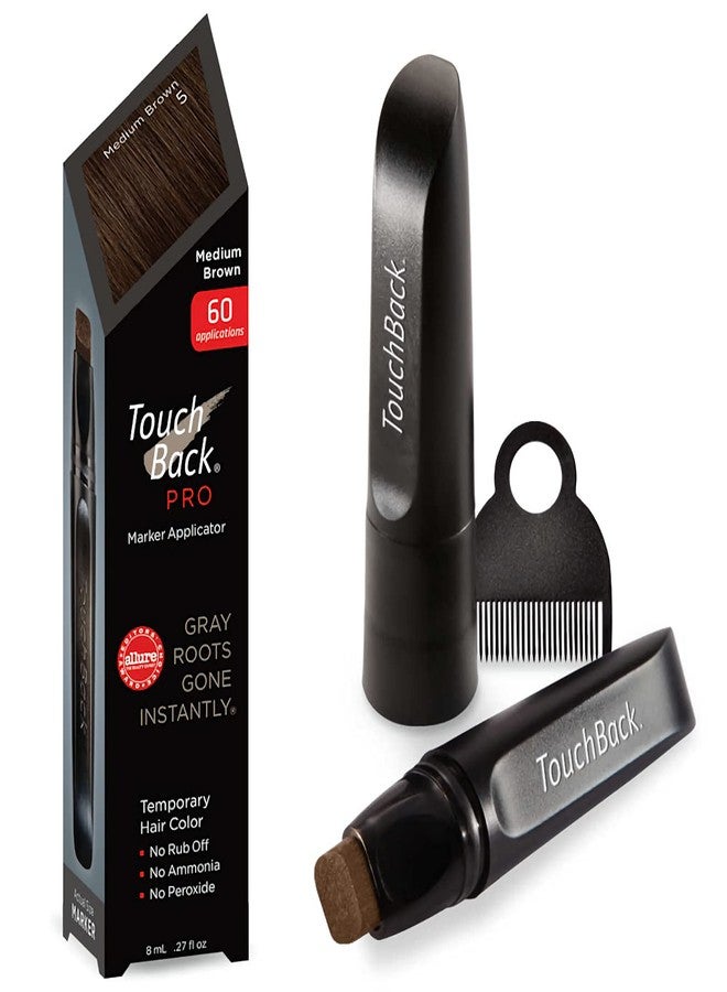 TouchBack Pro Gray Root Touch Up Marker Applicator - Real Hair Color - Medium Brown - Image 1